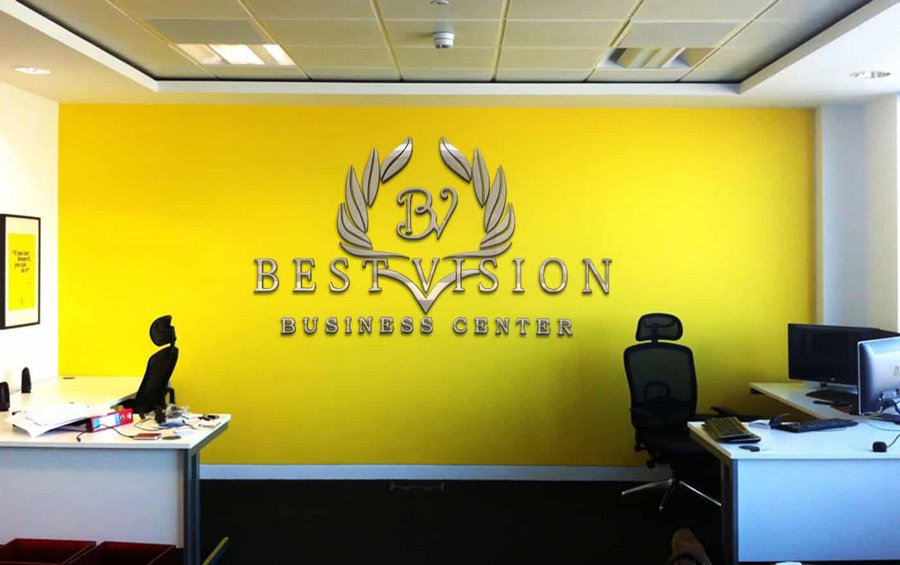 Best Vision sign displayed in luxurious furnished offices in Dubai