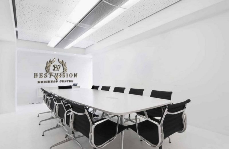 Stylishly designed meeting rooms.